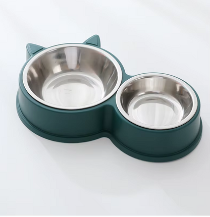Cat Plate Set With Cat Ears And Non - Slip Base