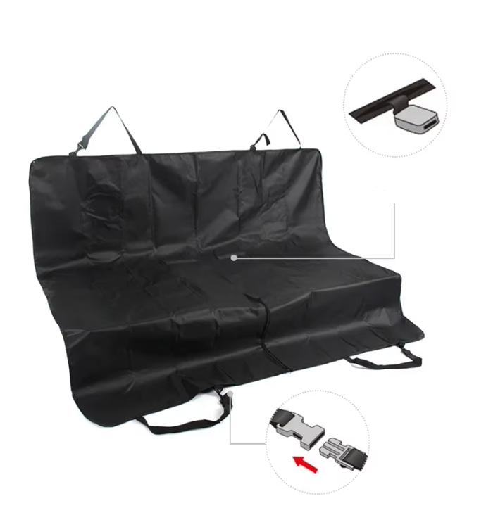 Waterproof Car Seat Cover For Dogs - Non - Slip Rear Seat Cover With Side Protection