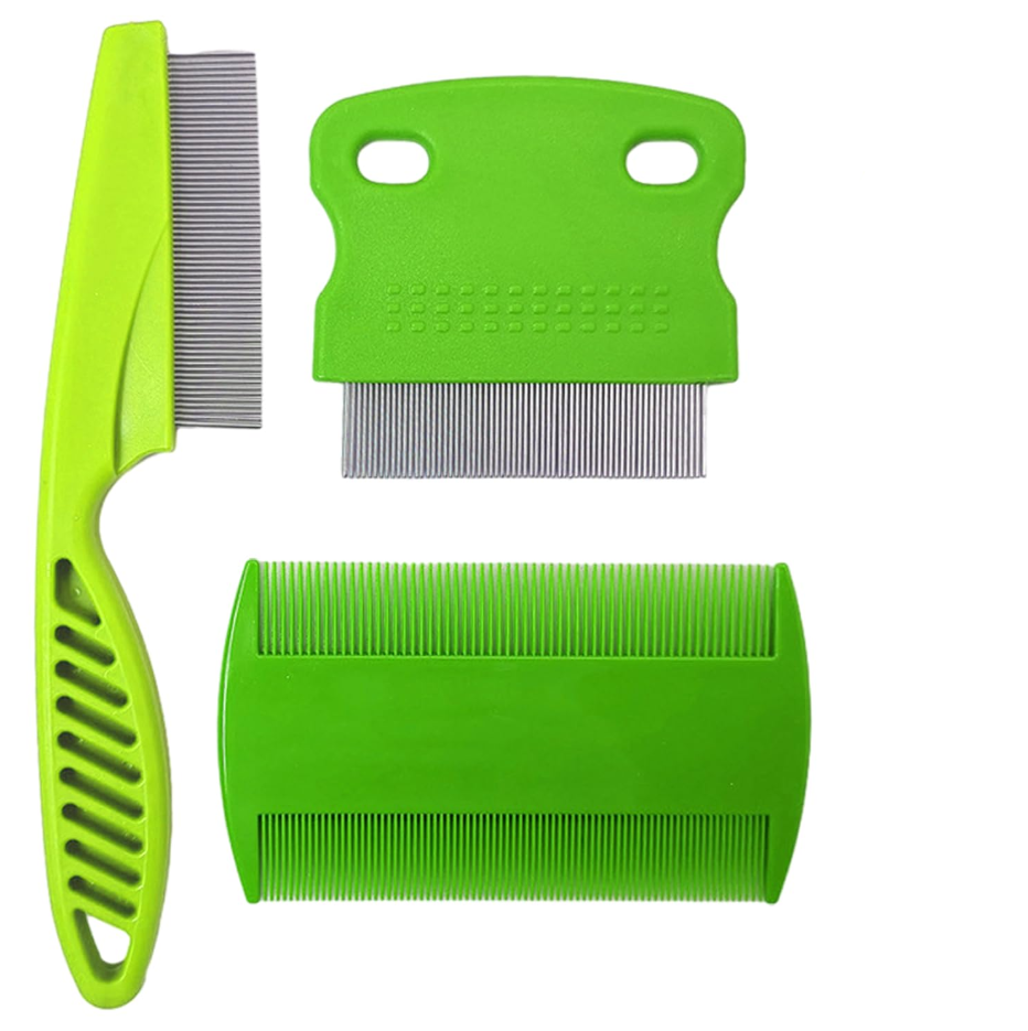 Flea Comb Set For Pets - Fine Tooth Combs For Dogs & Cats