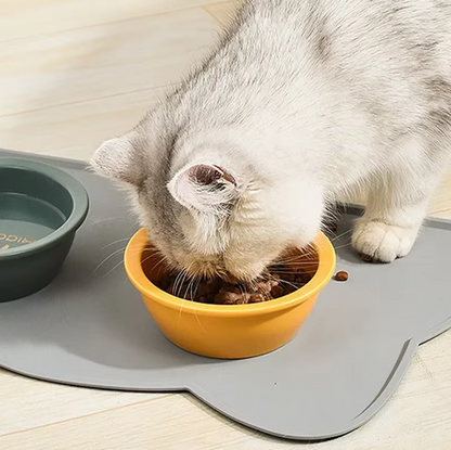 Cat Plate Mat With Non - Slip Underside
