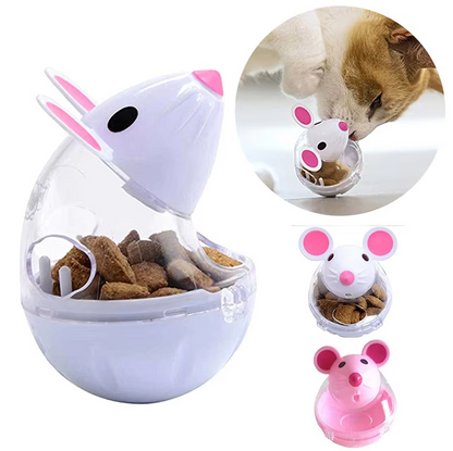 Cat Toy Food Dispenser - Interactive Mouse With Treat Dispenser