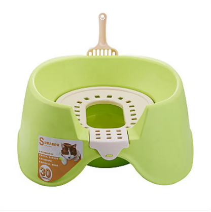 Cat Litter Tray With Scoop - Hygienic And Practical Cat Litter Tray Made Of Plastic