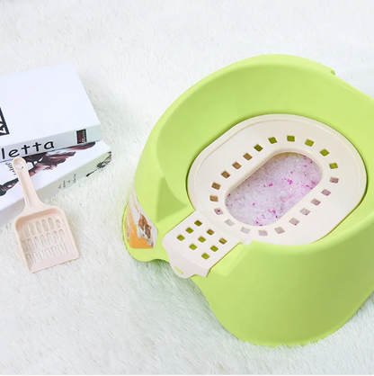 Cat Litter Tray With Scoop - Hygienic And Practical Cat Litter Tray Made Of Plastic