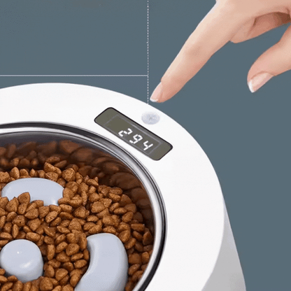 Automatic Food Dispenser For Dogs And Cats - Interactive Food Bowl With Digital Display
