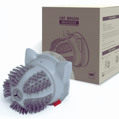 Electric Self - Massage Brush for Cats with Catnip Compartment and Dual Power Supply