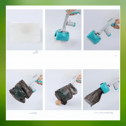 Hygienic Dog Waste Picker for on the Go with Bag Holder and One - Handed Operation