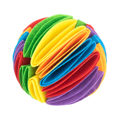 Dog Toy Ball - Colorful Fabric Ball For Dogs To Chew And Play With