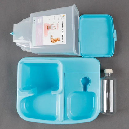 Automatic Food And Water Dispenser For Cats And Dogs - Large Capacity Double Bowl