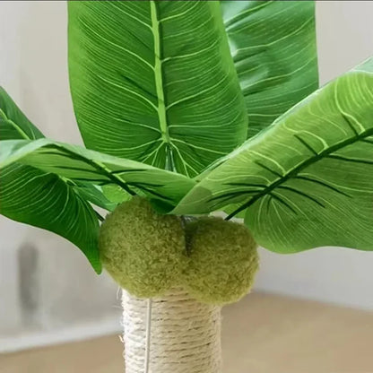 Cat Scratching Post In Palm Tree Design - Sisal Scratching Post With Balls To Play With