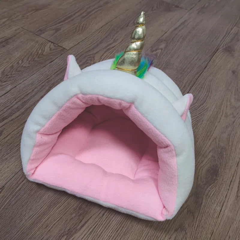 Cat Bed In Unicorn Design - Cozy Pet Bed For Cats And Small Dogs