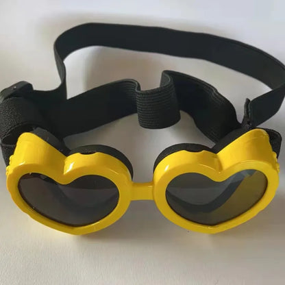 Heart - Shaped Dog Sunglasses With Adjustable Strap - Uv Protection For Dogs ' Eyes