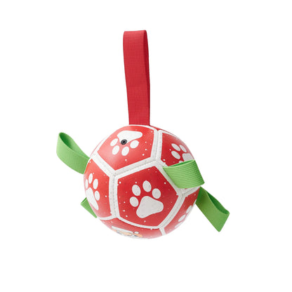 Interactive Ball - Shaped Dog Toy - with Nylon Rope and Handles