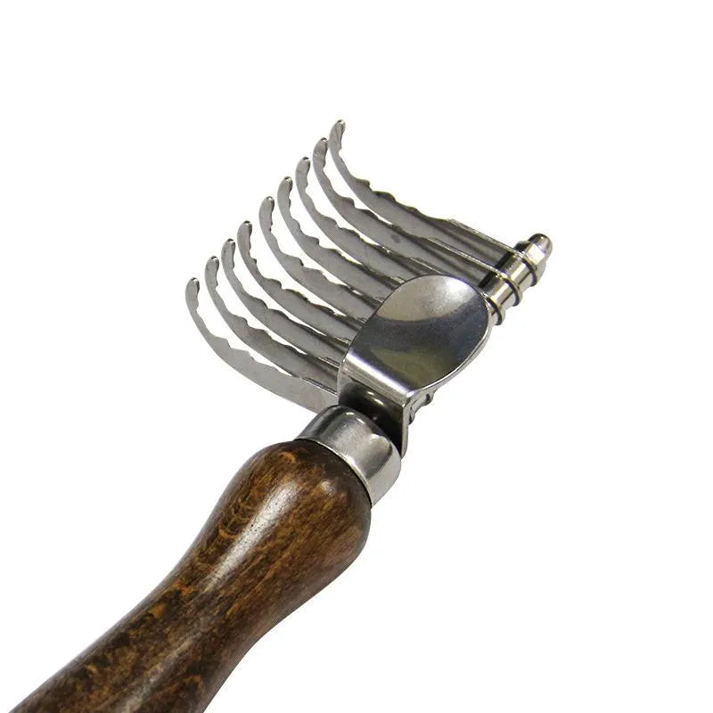 Comb For Grooming - Stainless Steel Teeth With Wooden Handle For Detangling