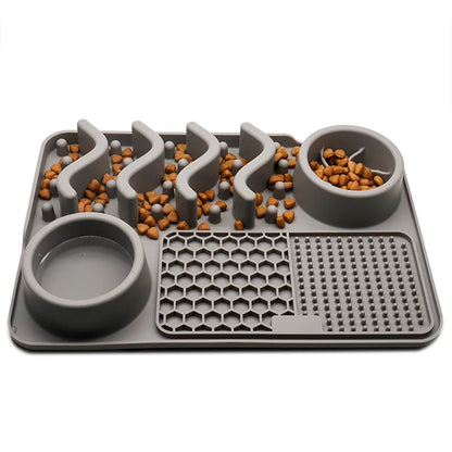 Interactive Lick Mat For Dogs And Cats - Anti-snare Bowl With Food Search Game