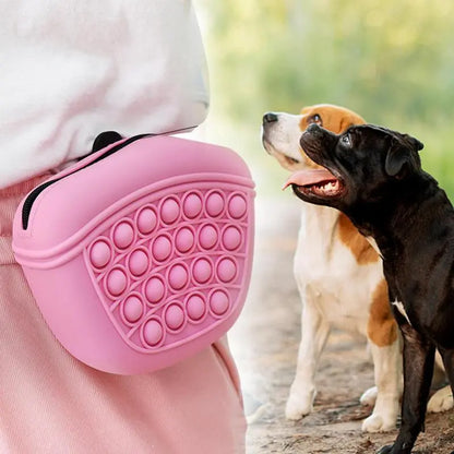 Pop-it Keychain With Zipper - Stress Reliever Toy And Storage Bag