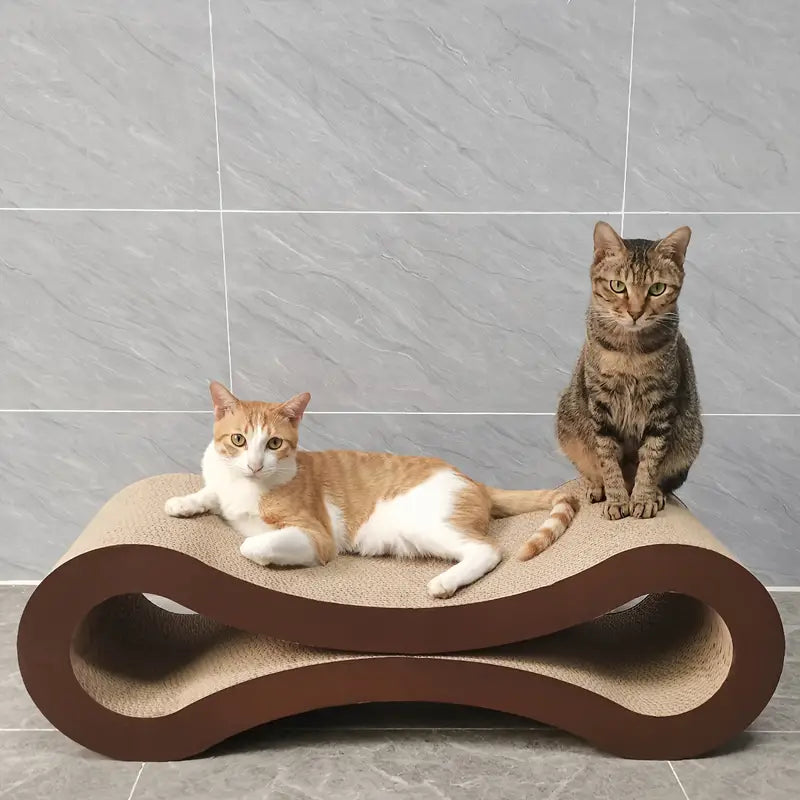 Luxurious Infinity Cat Scratching Bed Made of Cardboard