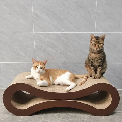 Luxurious Infinity Cat Scratching Bed Made of Cardboard