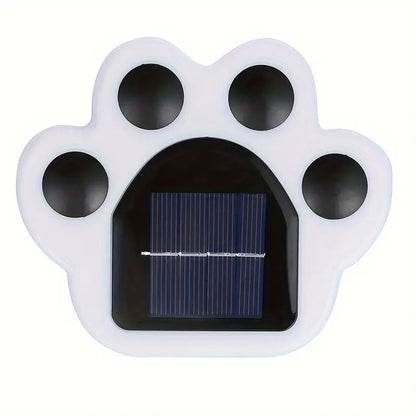 Wireless Solar Garden Lights in Paw Print Design