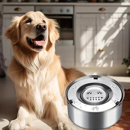 Stainless Steel Dog Water Bowl with Spill-Stop Function