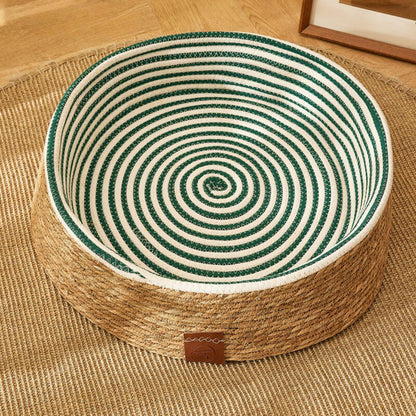 Hand-woven Rattan Cat Scratching Bed