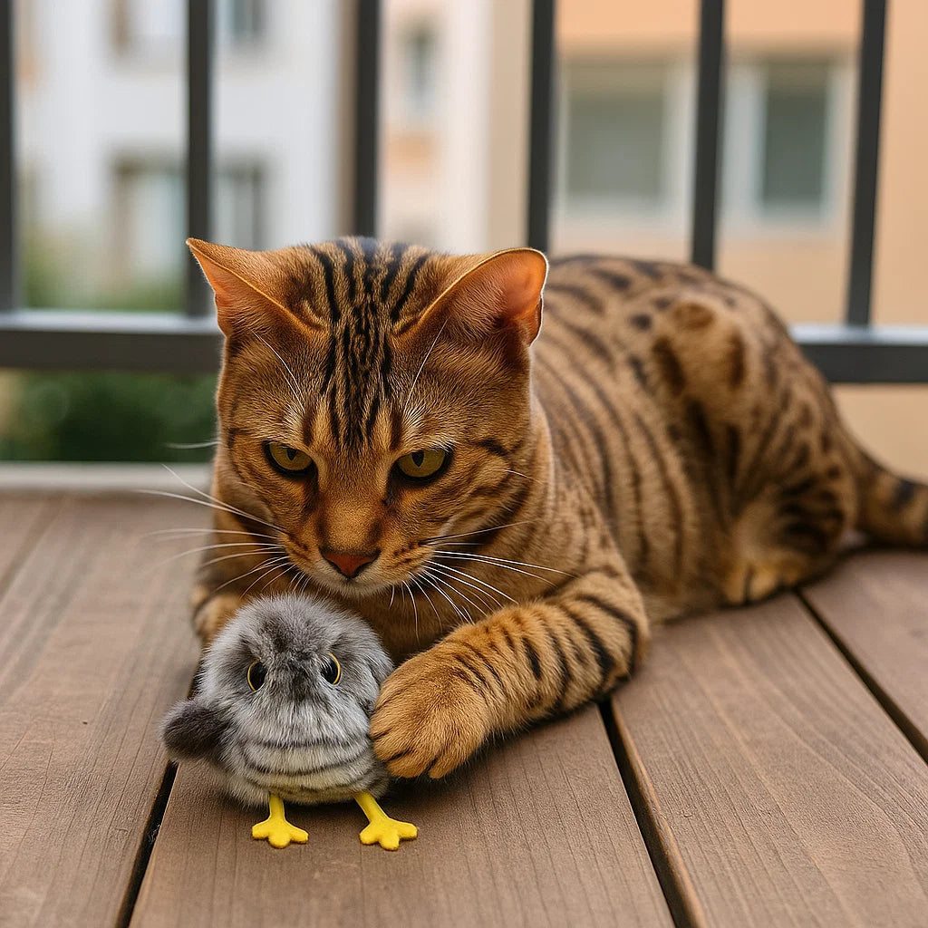 Fluttering and Chirping Bird Cat Toy